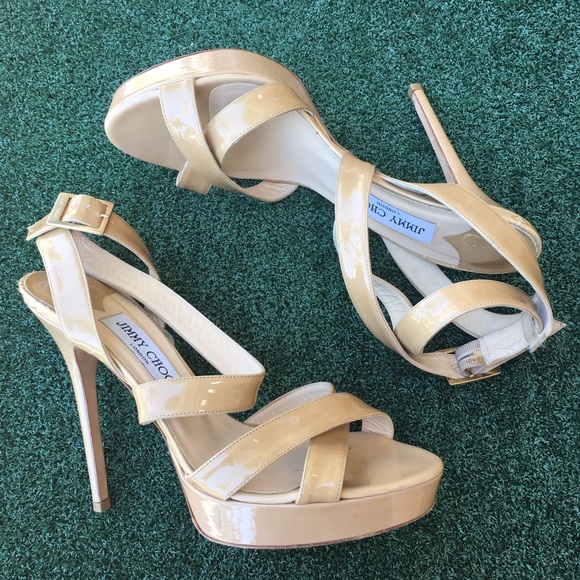 Jimmy Choo Shoes - Jimmy Choo Sandals Patent Nude 39.5